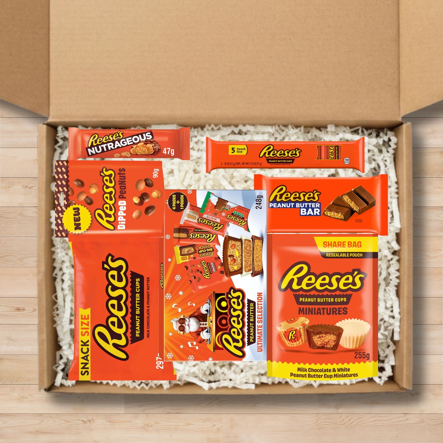Gift box of reese's chocolates and sweets