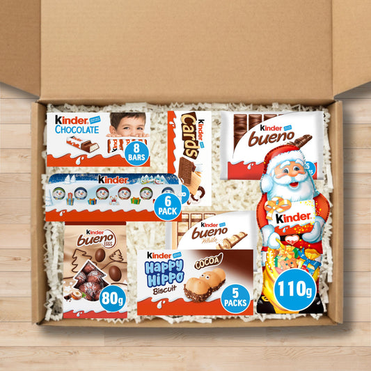 Kinder Chocolate Gift Box – Bars, Eggs, Wafers & Happy Hippo Treats