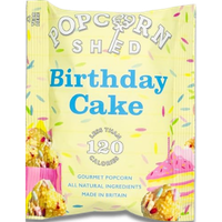 A packet of Birthday Cake flavoured popcorn