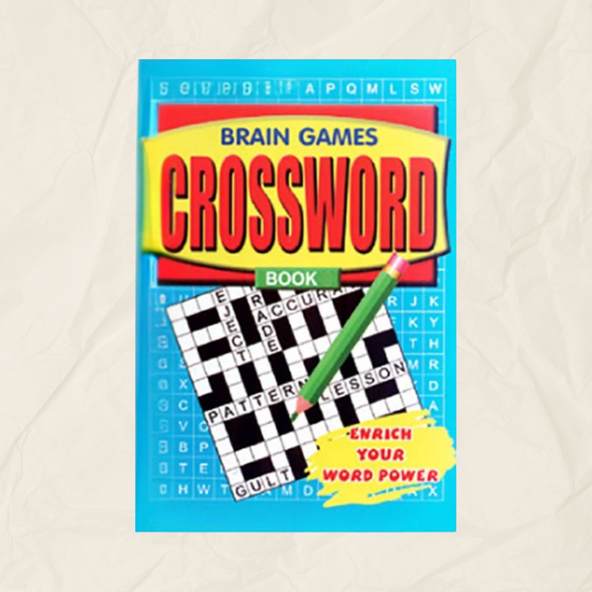 A blue Crossword book by Brain Games