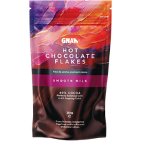 A packet of GNAW Milk Hot Chocolate Flakes