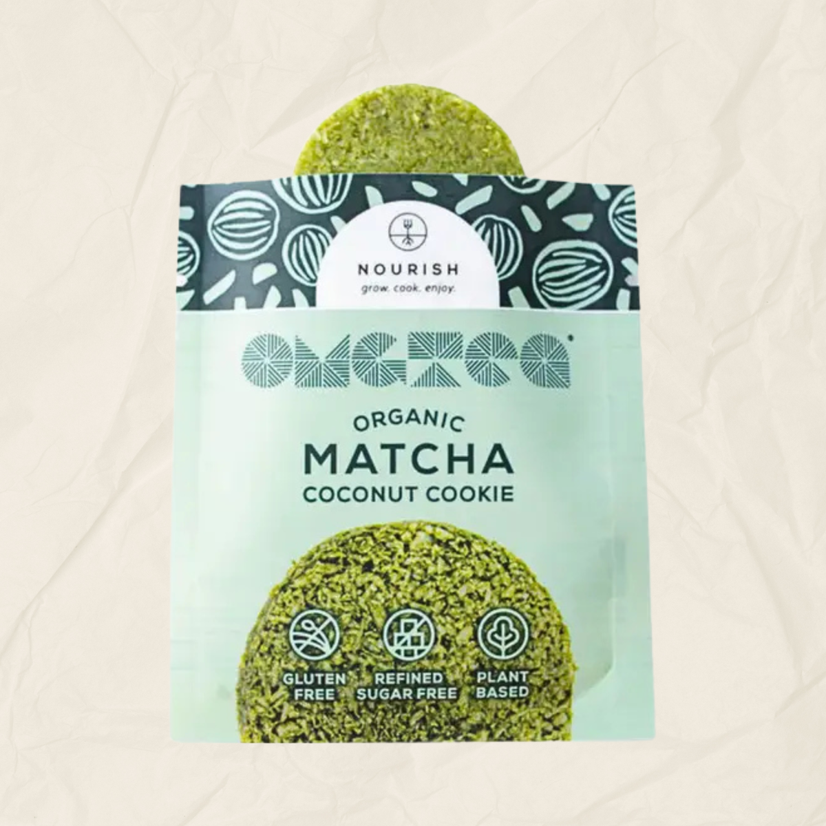 A Matcha Cookie in a packet.