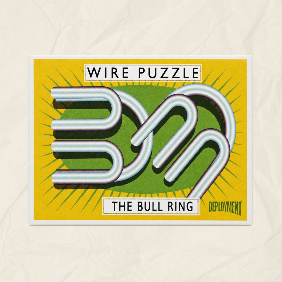 A box containing a wire puzzle