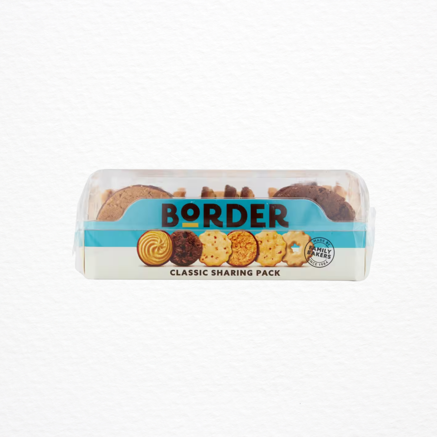 A pack of Border biscuits