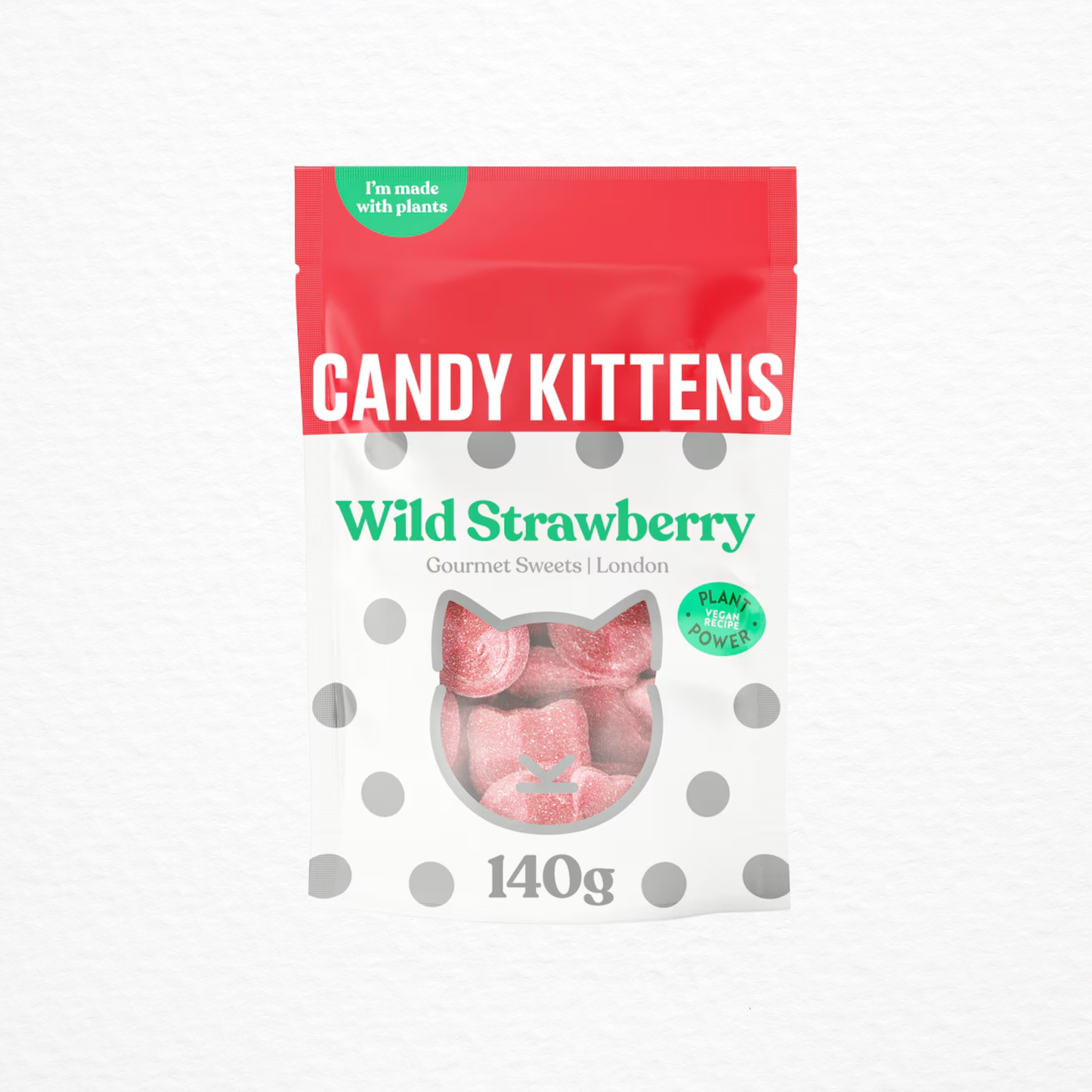 A pack of Candy Kittens wild strawberry gourmet sweets