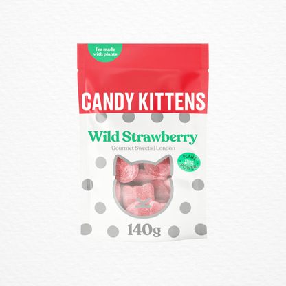 A pack of Candy Kittens wild strawberry gourmet sweets