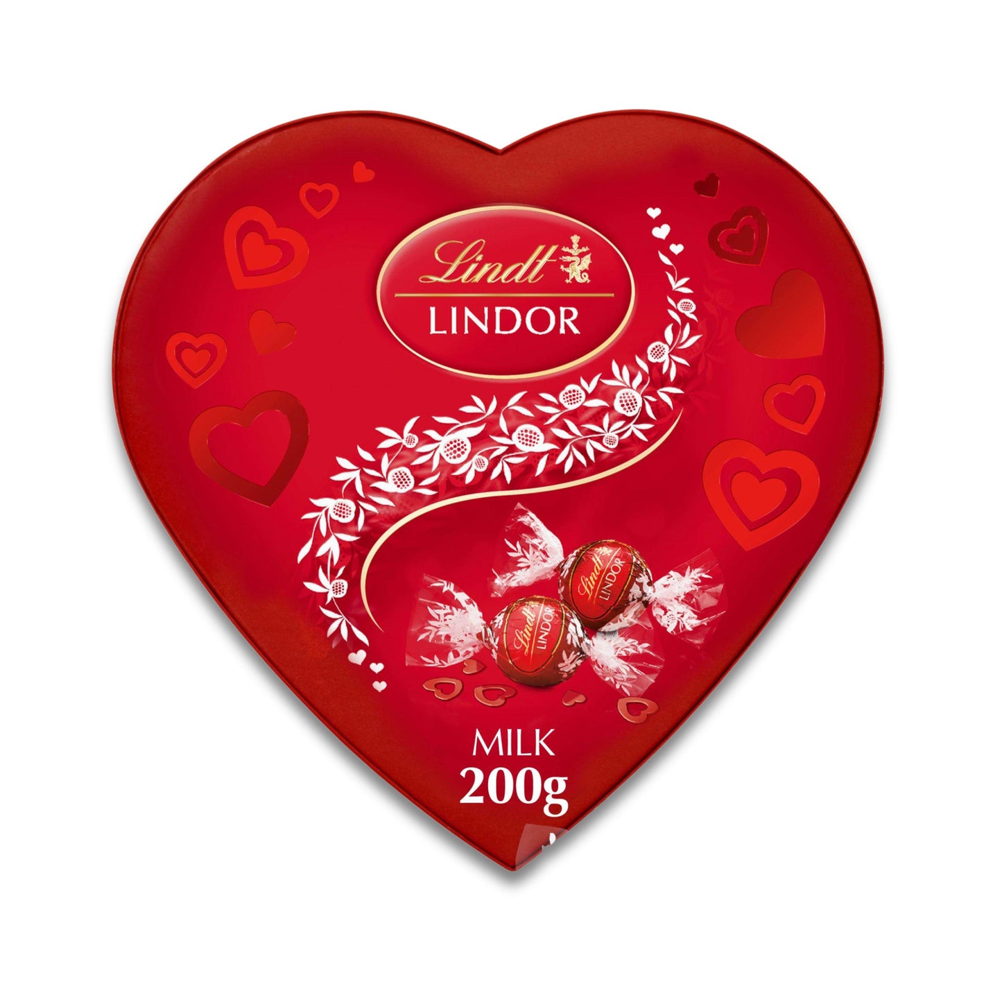 Lindt Lindor Chocolate Truffles in a heart shaped box