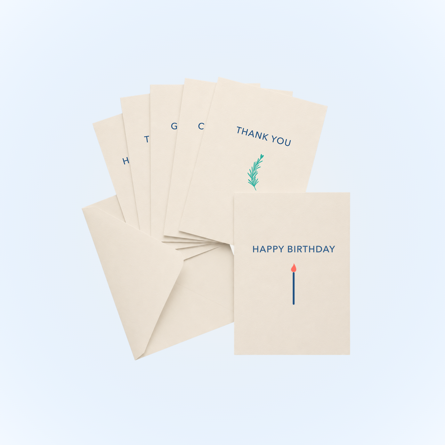 A collection of personalisable cards